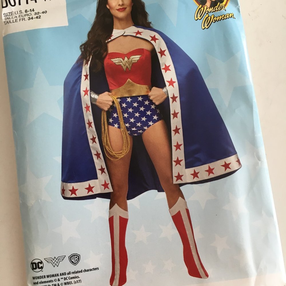 WONDER WOMAN COSTUME SEWING PATTERN Sizes 6-14 Simplicity 0774 UNCUT